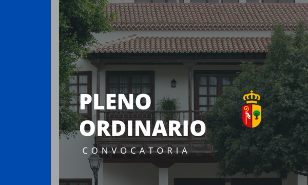 Convocatoria Ordinaria del Pleno el día 29 de Enero de 2025